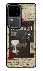 I am just a girl Vivo V30 5G Glass Case