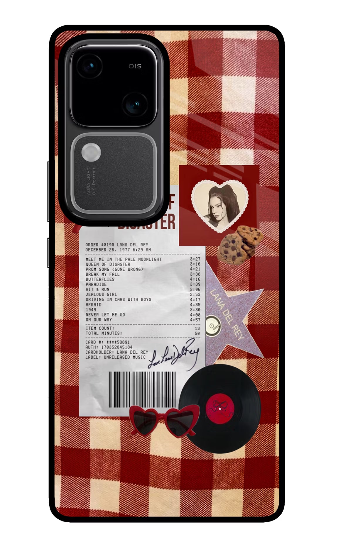 Queen of Disaster Vivo V30 5G Glass Case Back Cover by Casekaro