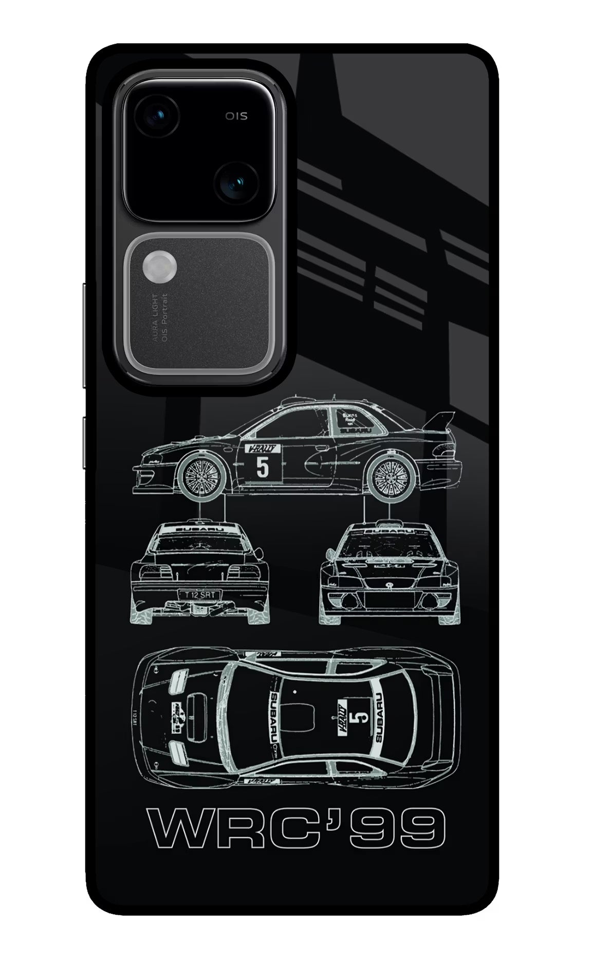 WRC'99 Vivo V30 5G Glass Case Back Cover by Casekaro
