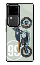 Classic Cafe Racer 99 Vivo V30 5G Glass Case