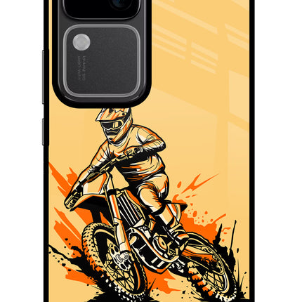 Off-Road Fury Vivo V30 5G Glass Case Back Cover by Casekaro