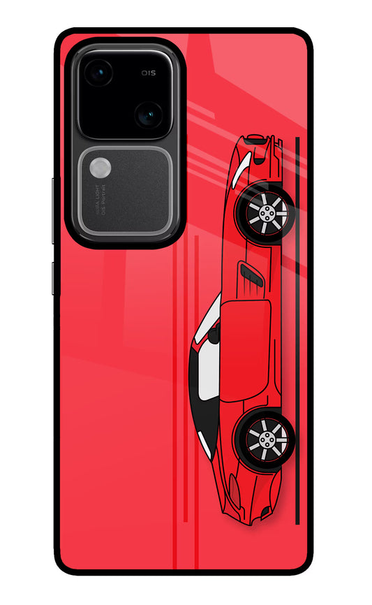 Red Velocity Vivo V30 5G Glass Case