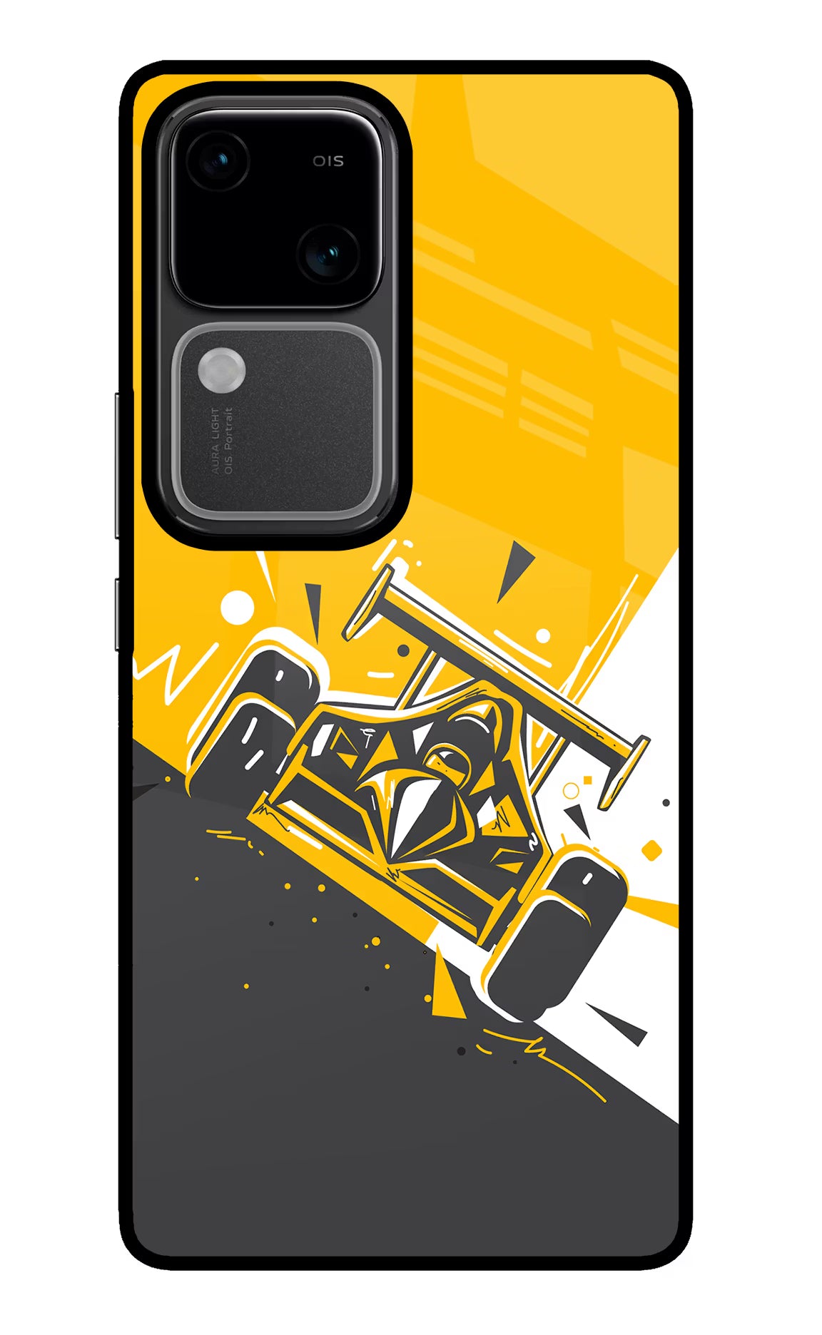 Track King Vivo V30 5G Glass Case Back Cover by Casekaro