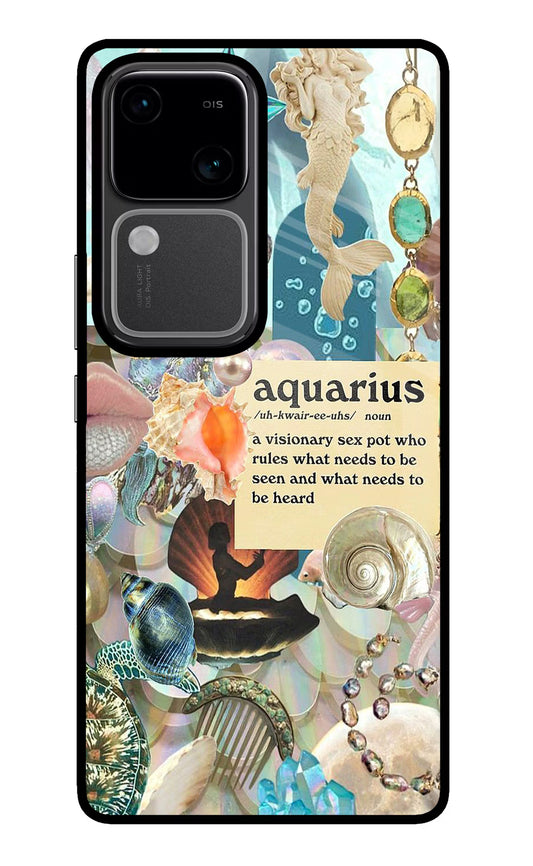 Aquarius Zodiac Vivo V30 5G Glass Case