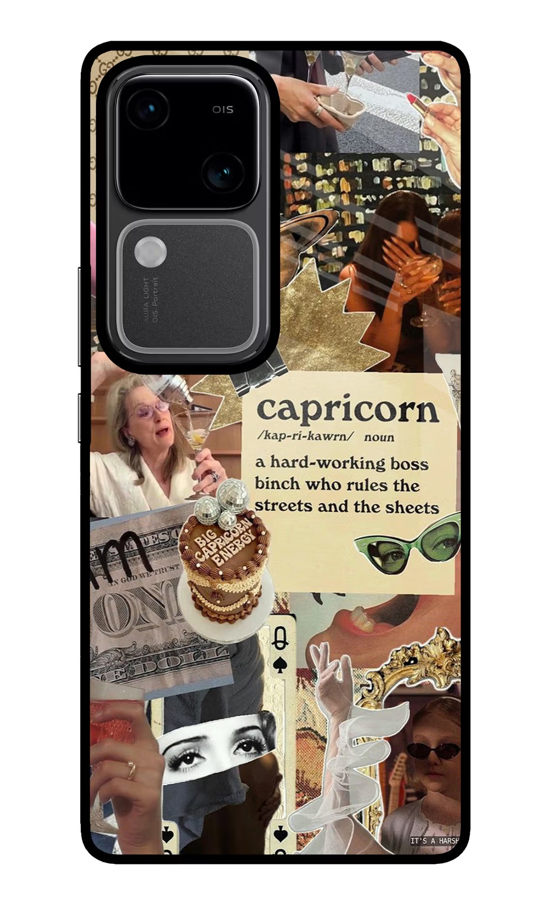 Capricorn Zodiac Vivo V30 5G Glass Case