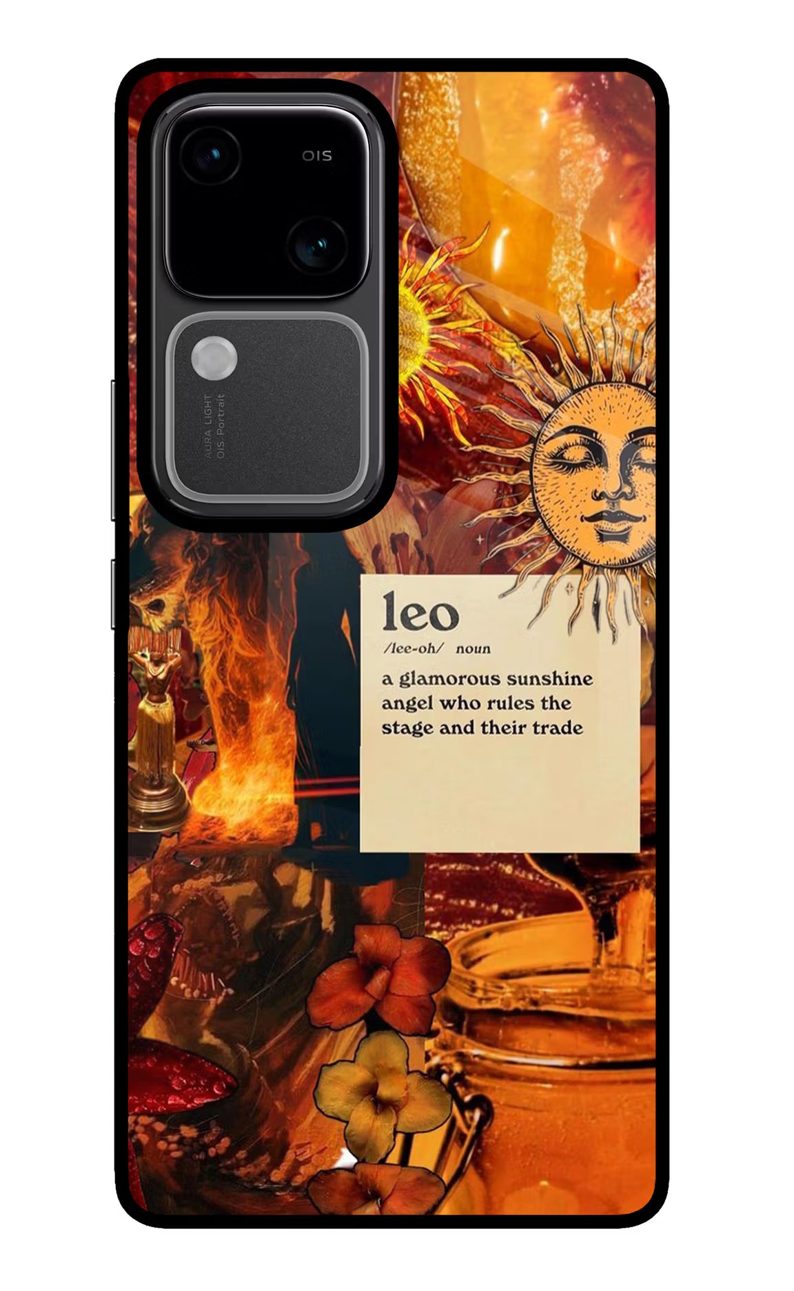 Leo Zodiac Vivo V30 5G Glass Case