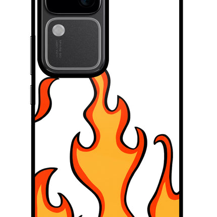 Fired Up – White Vivo V30 5G Glass Case