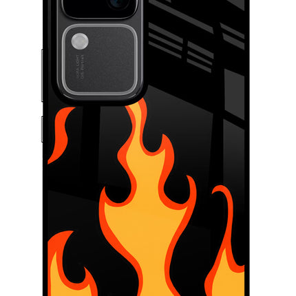 Fired Up – Black Vivo V30 5G Glass Case
