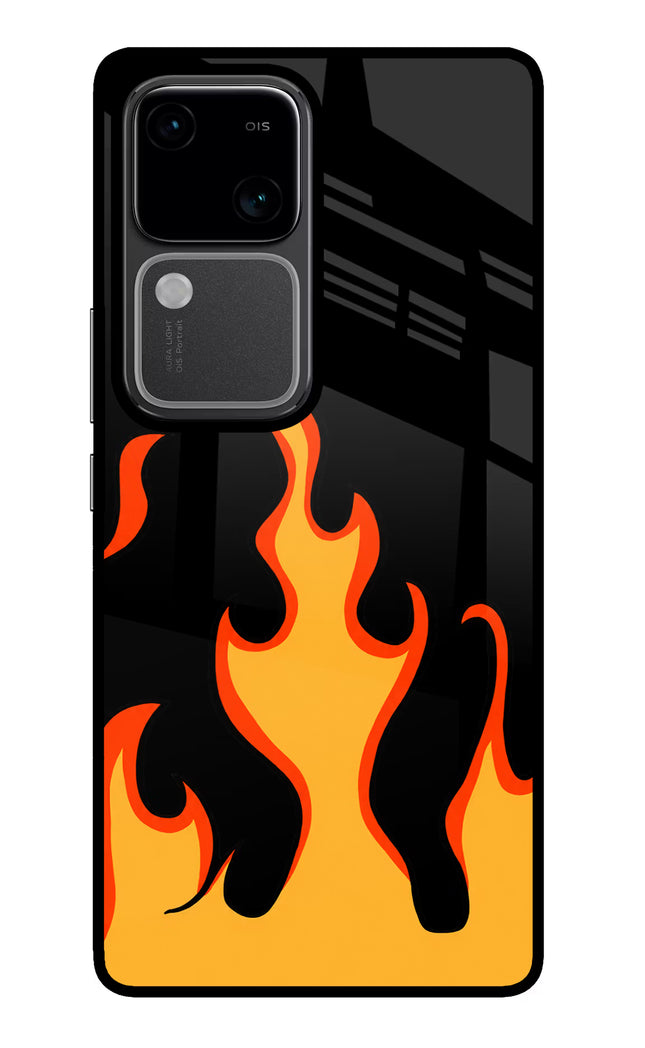 Fired Up – Black Vivo V30 5G Glass Case