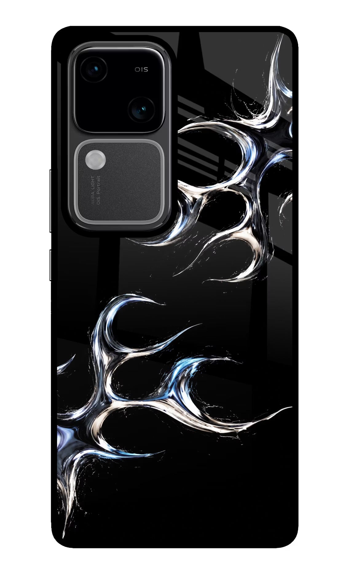 Chrome Tribal Vivo V30 5G Glass Case Back Cover by Casekaro