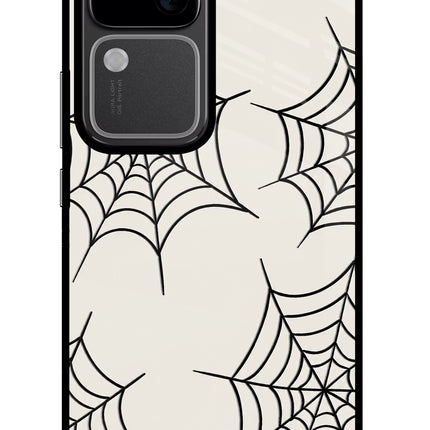 Spider Web Vivo V30 5G Glass Case