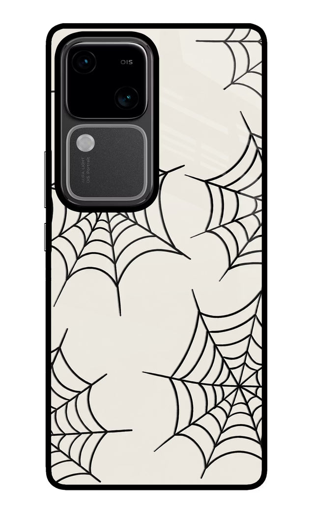 Spider Web Vivo V30 5G Glass Case
