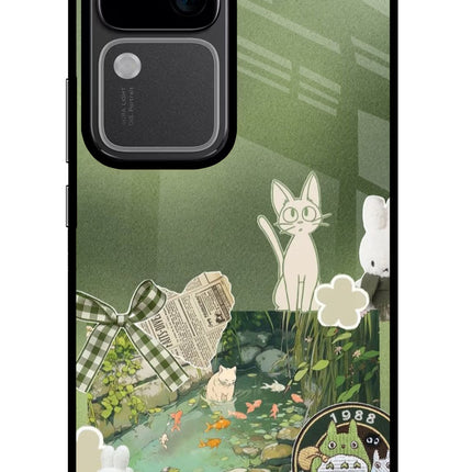 Aesthetic anime Vivo V30 5G Glass Case