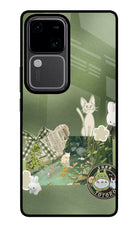 Aesthetic anime Vivo V30 5G Glass Case