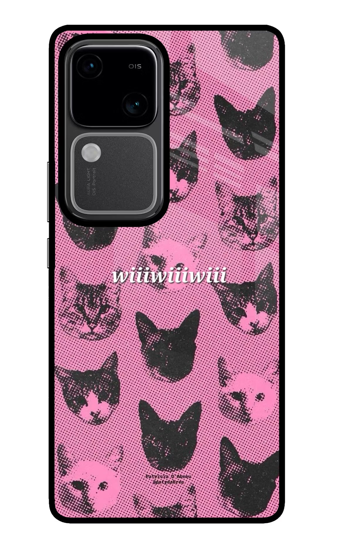 Pink Cats Vivo V30 5G Glass Case