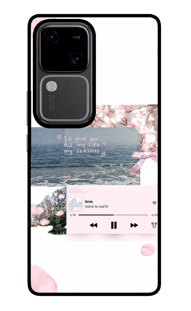 Wave to earth Vivo V30 5G Glass Case