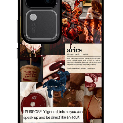 Zodiac Aries Vivo V30 5G Glass Case