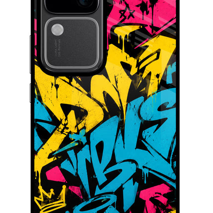 Graffiti Vibe Vivo V30 5G Glass Case