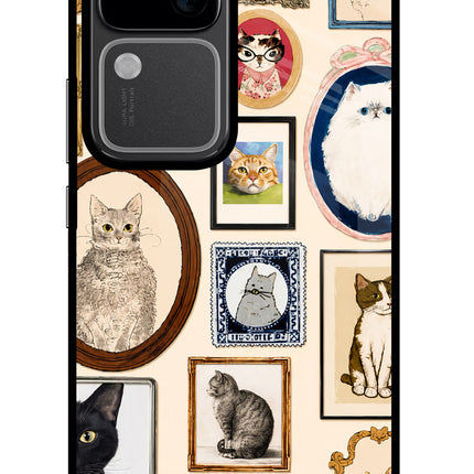 Mirror Cats Vivo V30 5G Glass Case