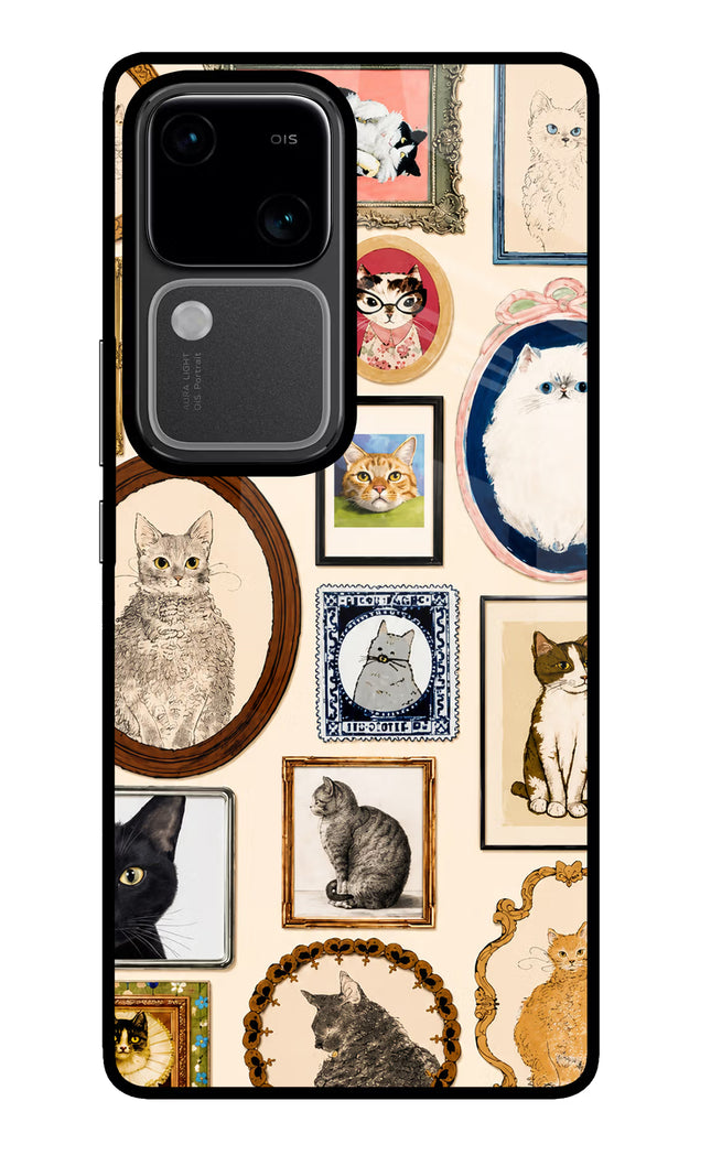 Mirror Cats Vivo V30 5G Glass Case