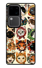 Cool Cat Vivo V30 5G Glass Case
