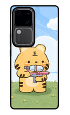Tiger Treat Vivo V30 5G Glass Case