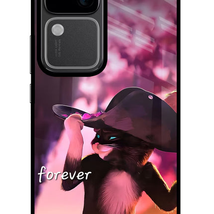 Forever Cat Vivo V30 5G Glass Case