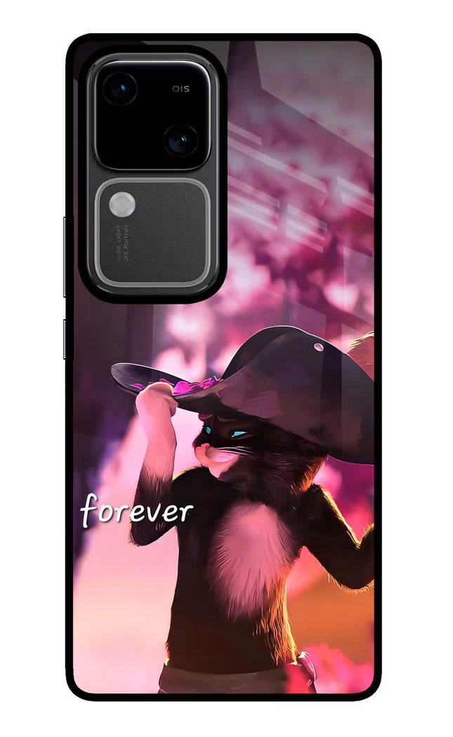 Forever Cat Vivo V30 5G Glass Case