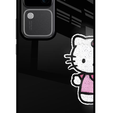 Kitty Charm Vivo V30 5G Glass Case