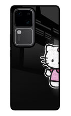 Kitty Charm Vivo V30 5G Glass Case
