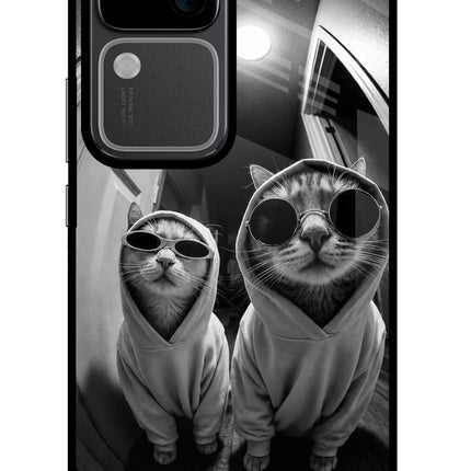 Hood Cats Vivo V30 5G Glass Case