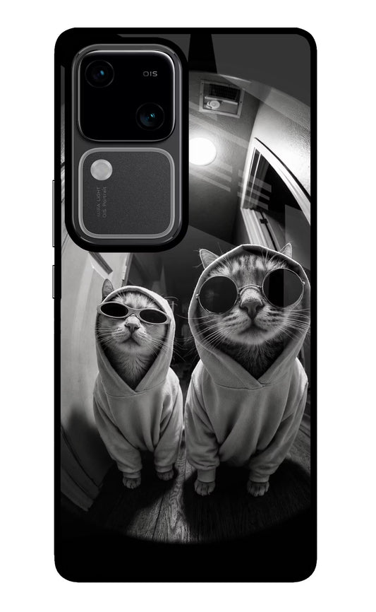 Hood Cats Vivo V30 5G Glass Case