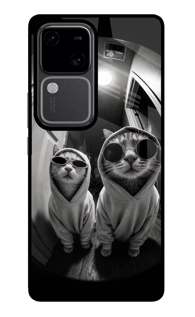 Hood Cats Vivo V30 5G Glass Case