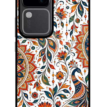 White Mayura Vivo V30 5G Glass Case