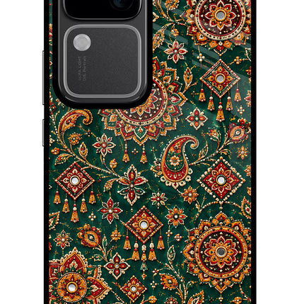 Green Pataka Vivo V30 5G Glass Case