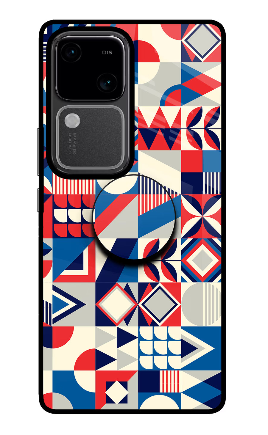 Colorful Pattern Vivo V30 5G Pop Case, Glass case