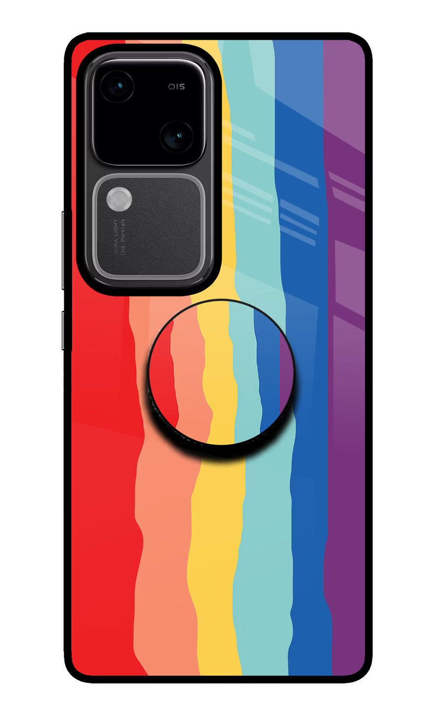 Rainbow Vivo V30 5G Pop Case, Glass case