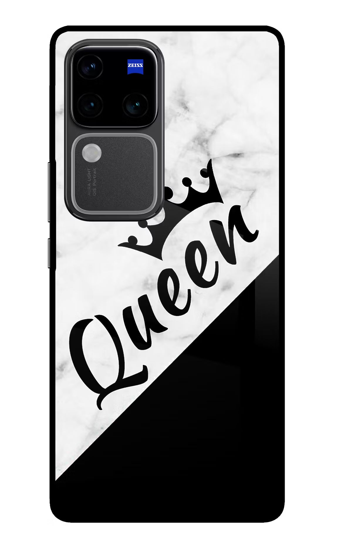 Queen Vivo V30 Pro 5G Glass Case Back Cover by Casekaro