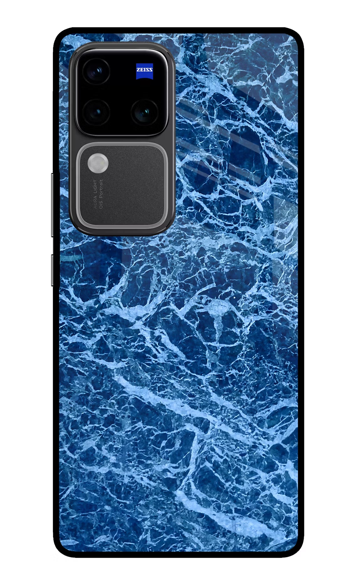 Blue Marble Vivo V30 Pro 5G Glass Case Back Cover by Casekaro