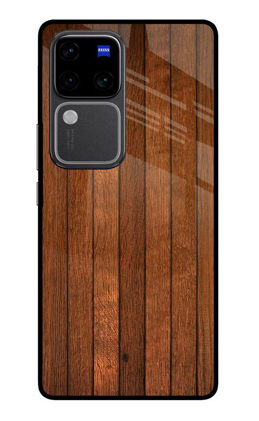 Wooden Artwork Bands Vivo V30 Pro 5G Glass Case