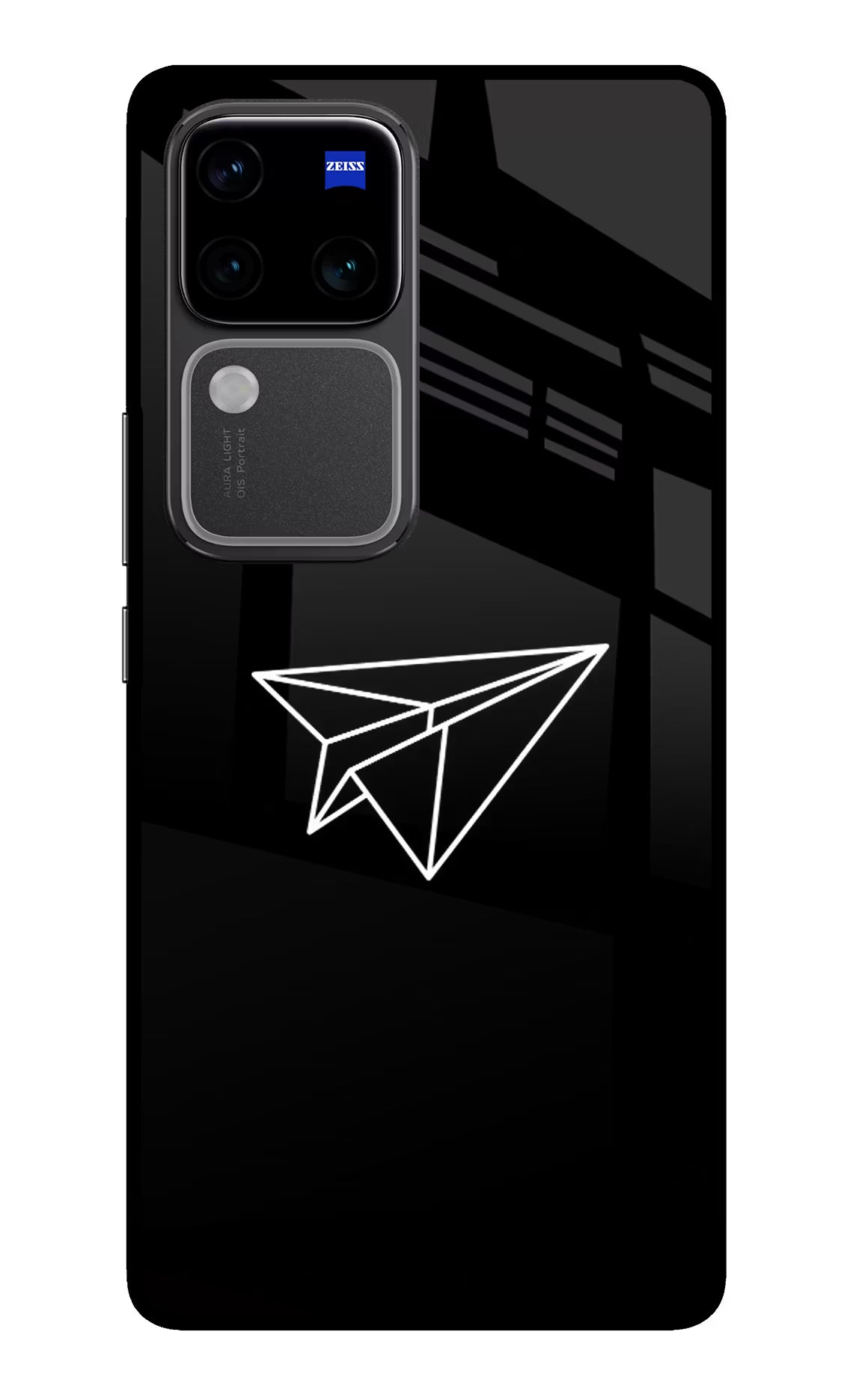 Paper Plane White Vivo V30 Pro 5G Glass Case