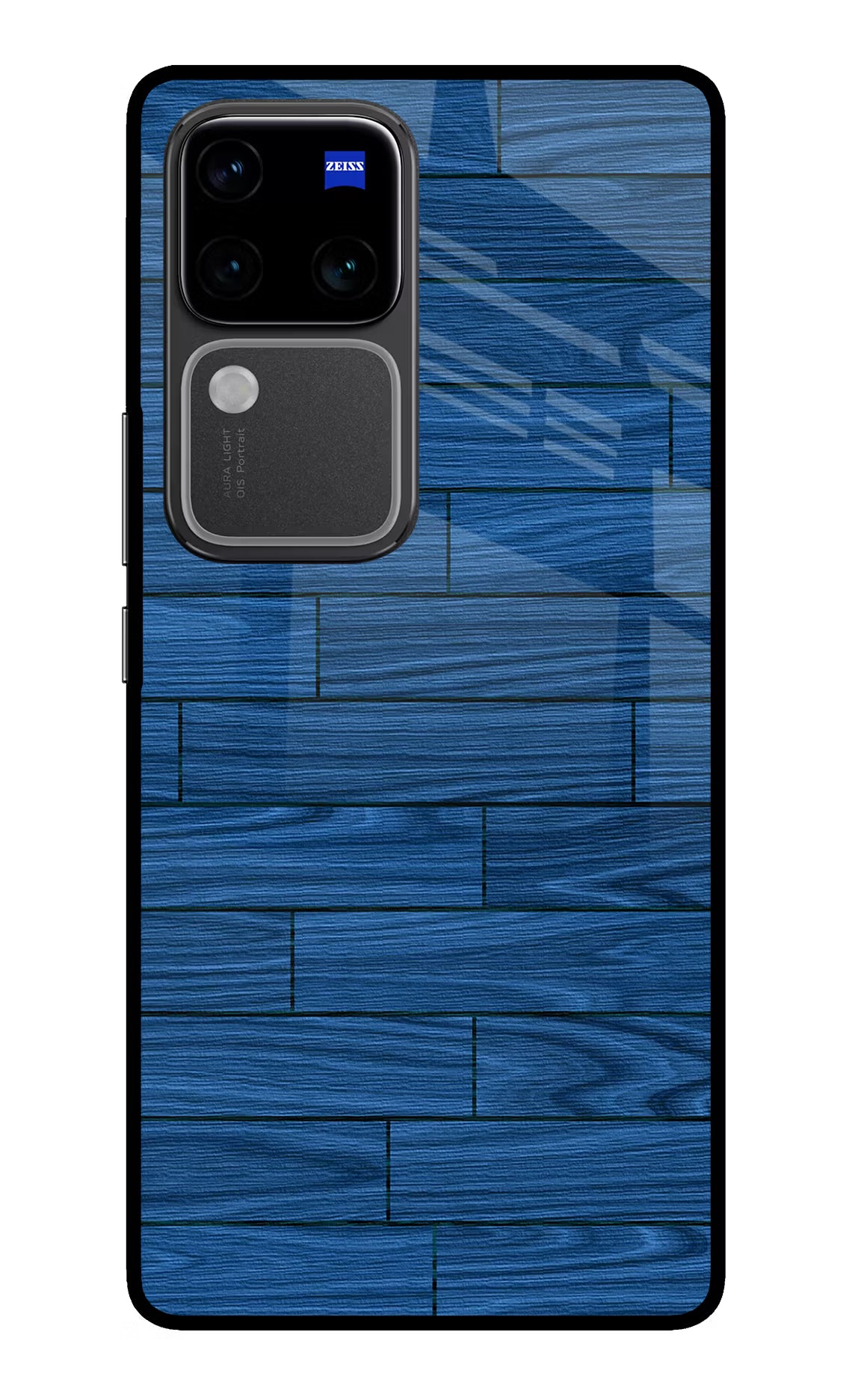 Wooden Texture Vivo V30 Pro 5G Glass Case Back Cover by Casekaro