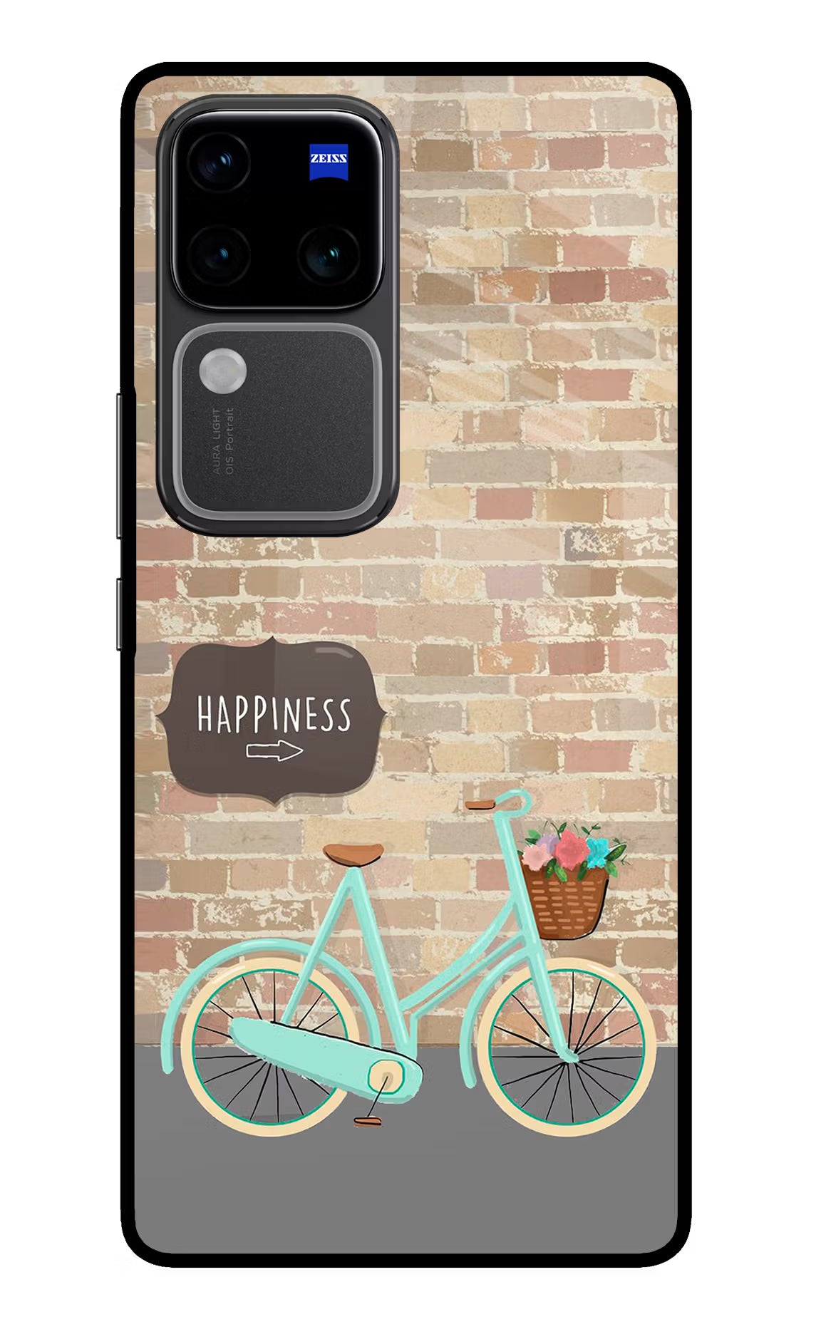 Happiness Artwork Vivo V30 Pro 5G Glass Case Back Cover by Casekaro