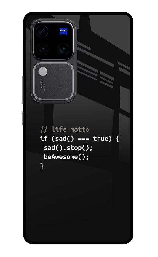 Life Motto Code Vivo V30 Pro 5G Glass Case