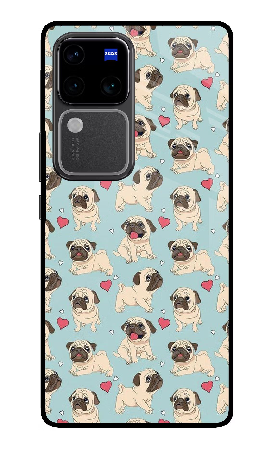 Pug Dog Vivo V30 Pro 5G Glass Case