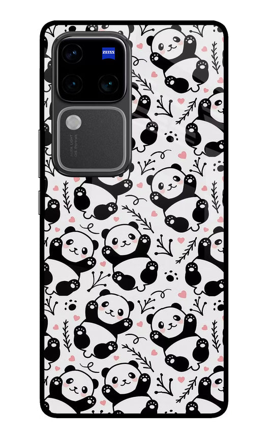 Cute Panda Vivo V30 Pro 5G Glass Case
