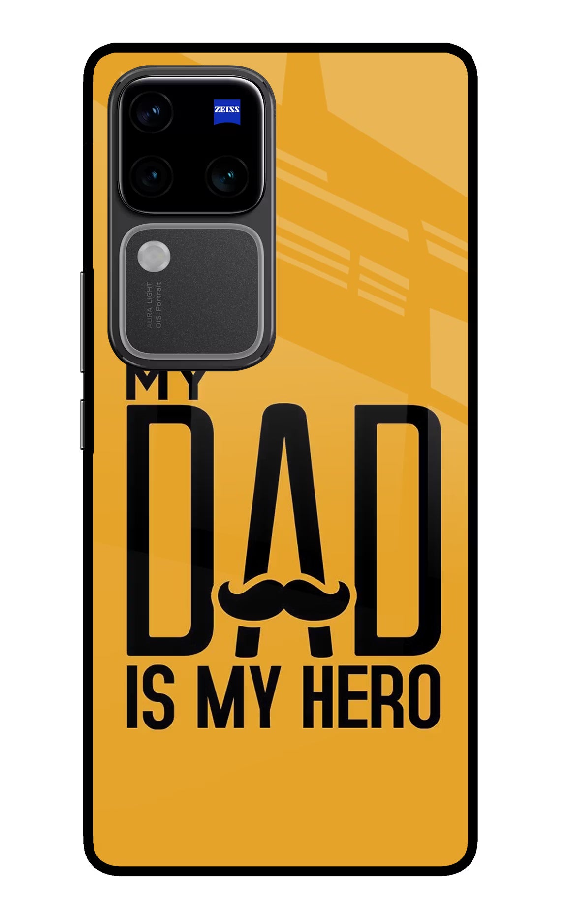 My Dad Is My Hero Vivo V30 Pro 5G Glass Case Back Cover by Casekaro