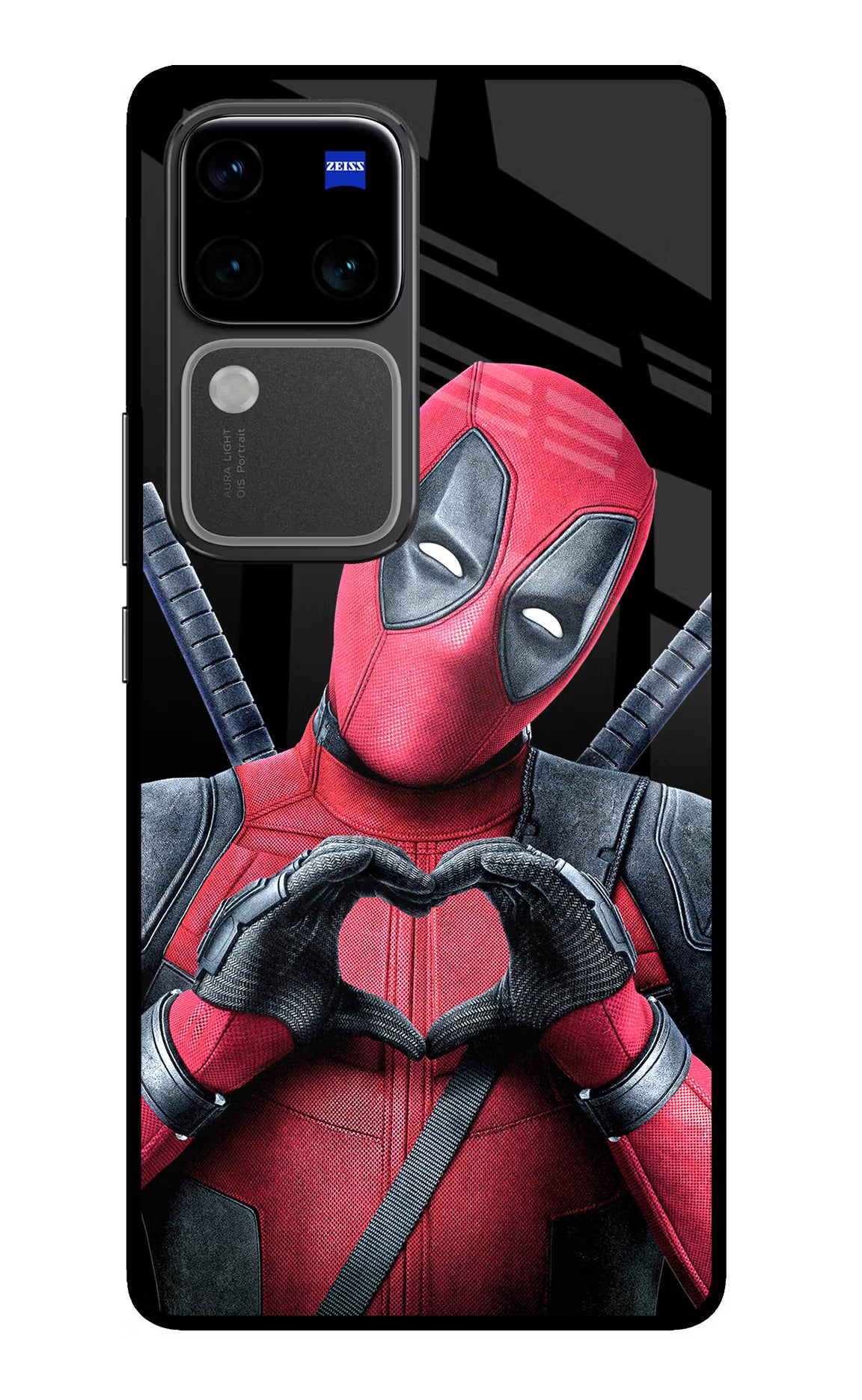 Deadpool Vivo V30 Pro 5G Glass Case Back Cover by Casekaro