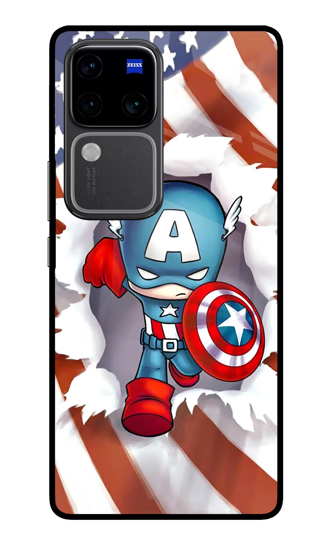 Captain America Vivo V30 Pro 5G Glass Case