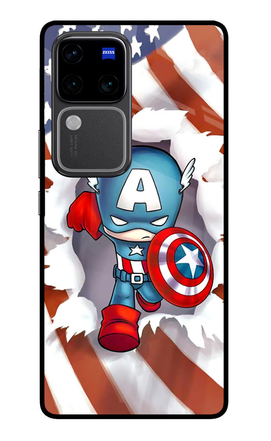 Captain America Vivo V30 Pro 5G Glass Case
